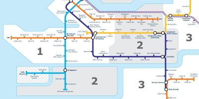 Vancouver bc viešojo transporto žemėlapis