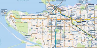 Žemėlapis vankuveris autobusų maršrutų
