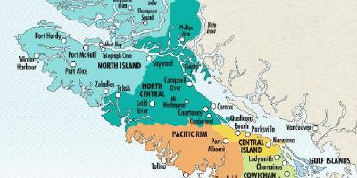 Žemėlapis vankuverio salos rūsiai