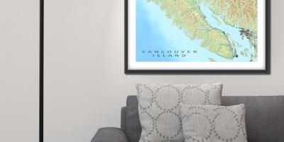 Žemėlapis vankuverio salos sienos