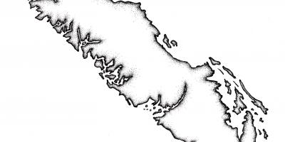 Žemėlapis vankuverio salos kontūro