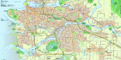 Miesto žemėlapis iš vancouver bc canada