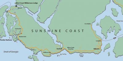 West coast vankuverio salos žemėlapis