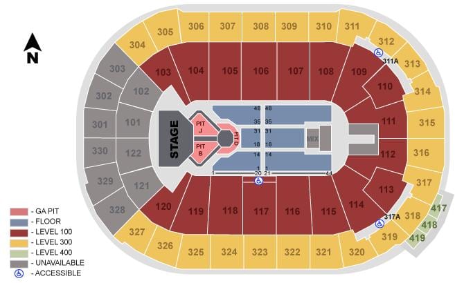 rogers arena vankuveris krėslų žemėlapyje