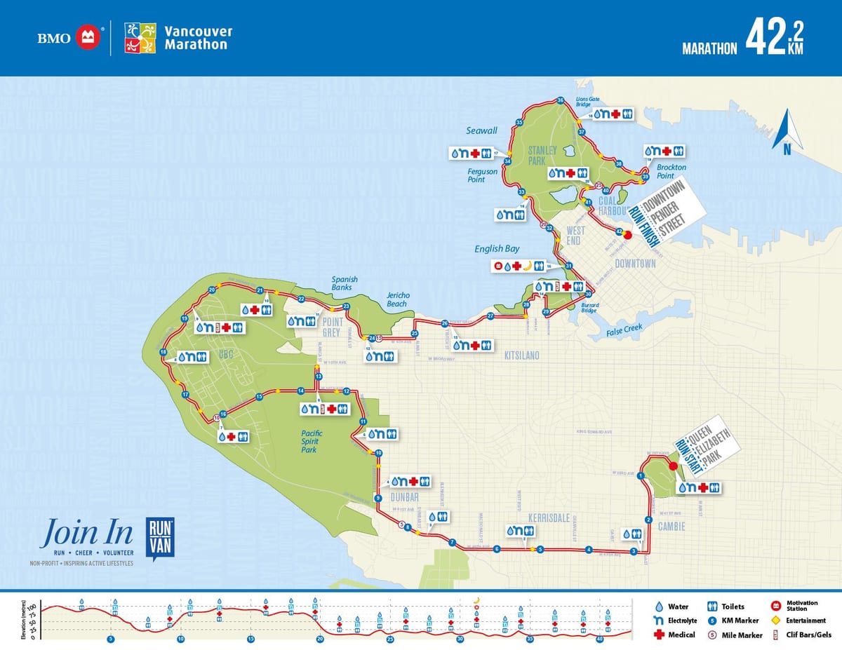 Žemėlapis vankuveris maratonas
