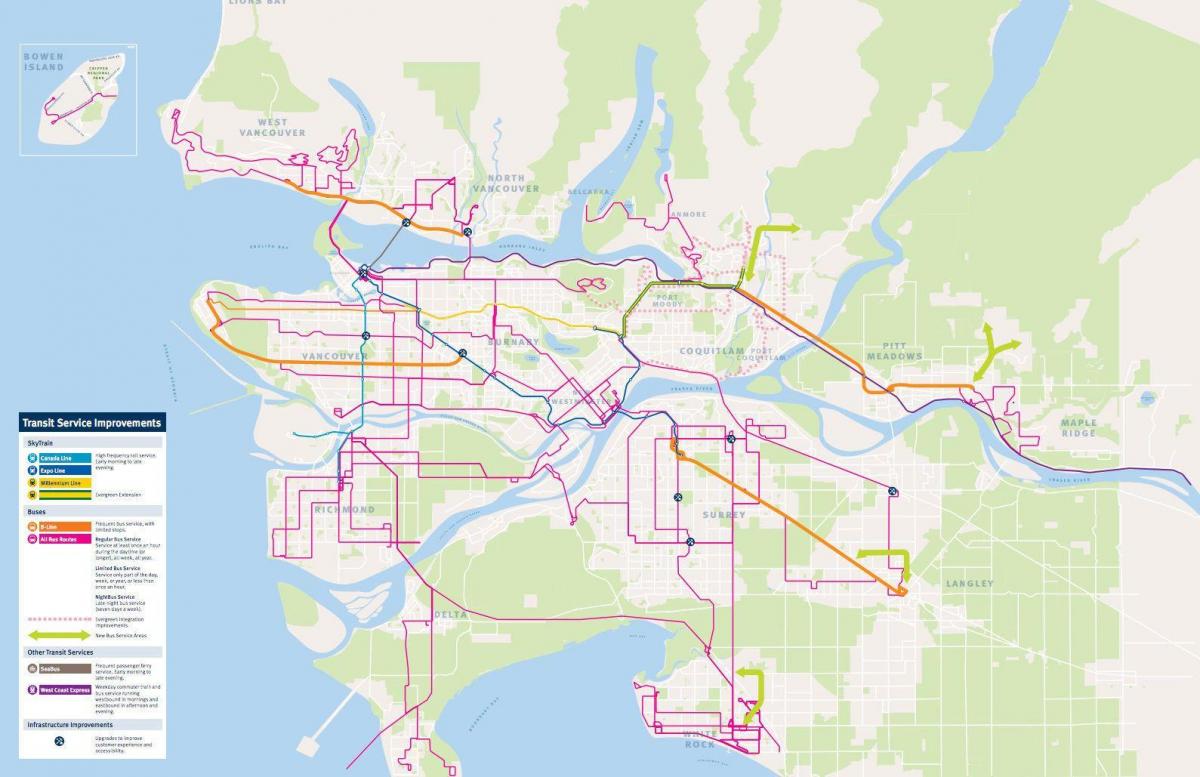 vankuverio tranzito sistemos žemėlapis
