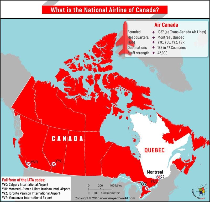Žemėlapis vankuverio oro uoste, air canada
