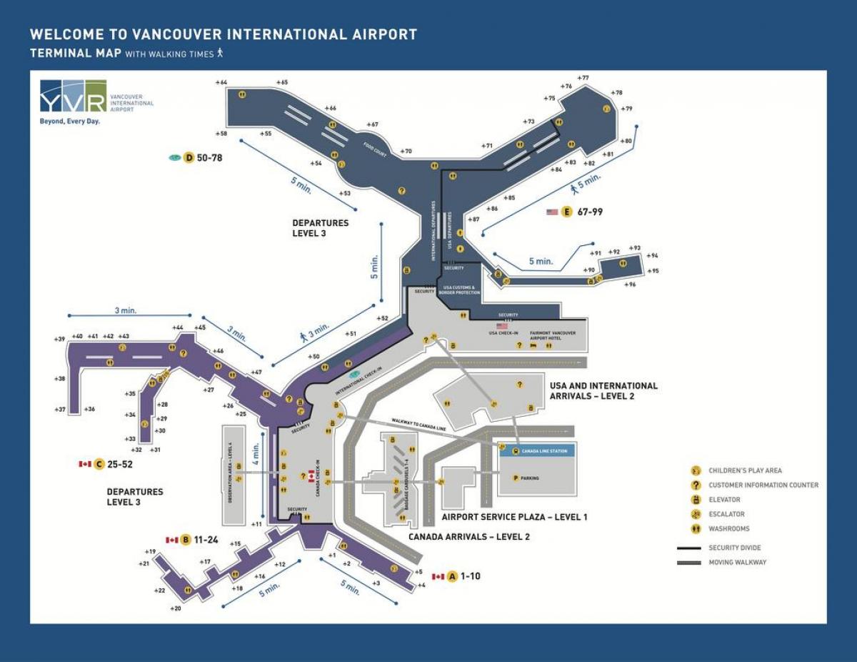 vankuverio terminalo žemėlapyje