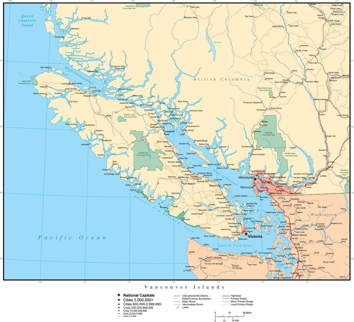 Žemėlapis vankuveris vektorius