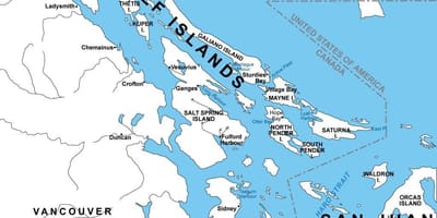 Žemėlapis šiaurės įlankos salų 