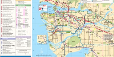 Žemėlapis didesnis vancouver bc