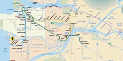 Vancouver metro žemėlapis