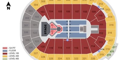 Rogers arena vankuveris krėslų žemėlapyje