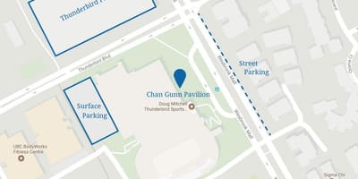 Downtown vancouver stovėjimo žemėlapyje