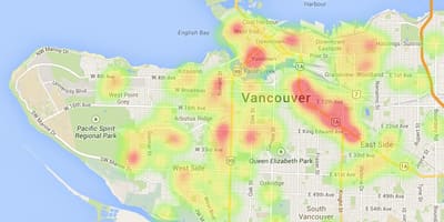 Miesto žemėlapis iš vancouver bc