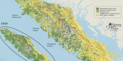 Atogrąžų vankuverio salos žemėlapis