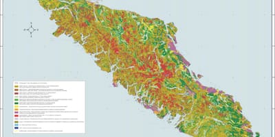 Žemėlapis vankuverio salos geologija