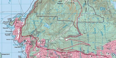 Žemėlapis vankuveris topografinis