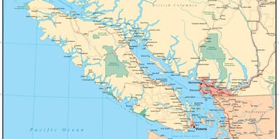Žemėlapis vankuveris vektorius