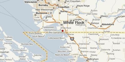 Žemėlapis white rock vankuveris