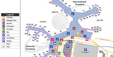 Vankuverio oro uosto žemėlapį terminalo m