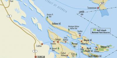 Žemėlapis persijos įlankos salos bc canada